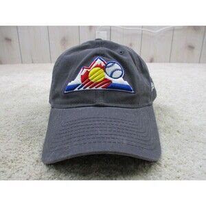 Colorado Rockies Hat Cap Strap Back One Size Gray New Era MLB Baseball Men